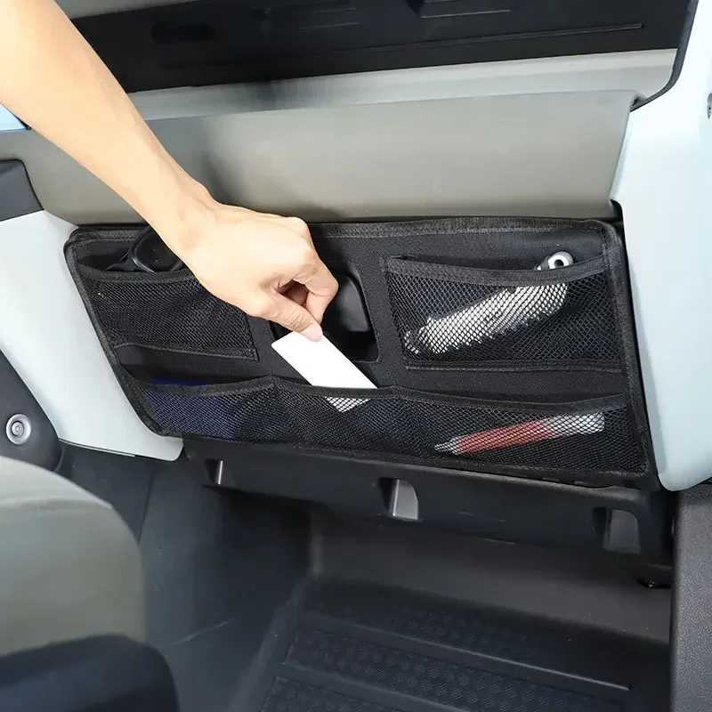 

Ткань Оксфорд, черный автомобильный перчаточный ящик, крышка, сетка для хранения, карман, автомобильные аксессуары для Land Rover Defender 90 110 130 2020-2024