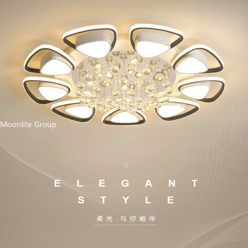 

Modern Minimalist Ceiling Lamp Personality Creative Luxury Crystal Ceiling Lamp Living Room Lamp Advanced Light in The Bedroom