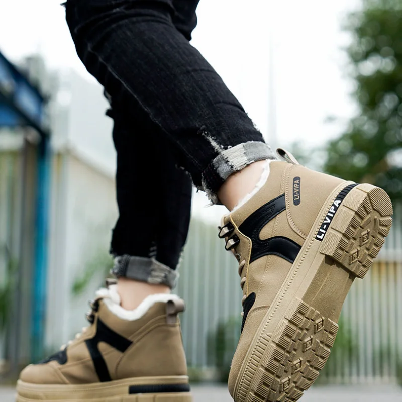 Winterstiefel, Plateauschuhe mit Absatz, warme Baumwollisolierung für die Freizeit_voghion.com