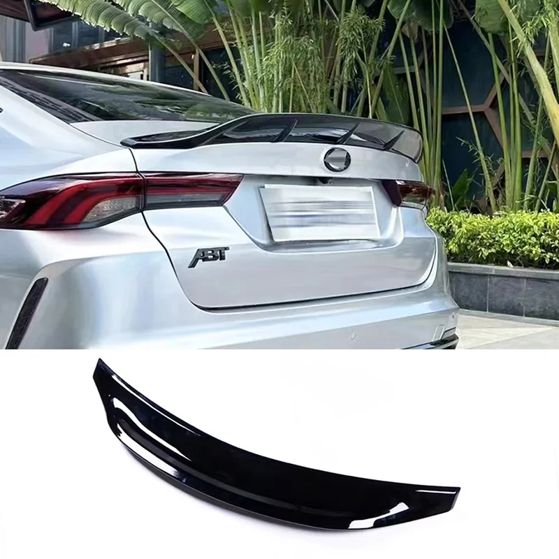 

For GAC Trumpchi Empow Dodge Attitude 2021 22 23 24 25 Rear Trunk Lid Car Spoiler Wing R Style ABS Black Carbon Color Accessorie