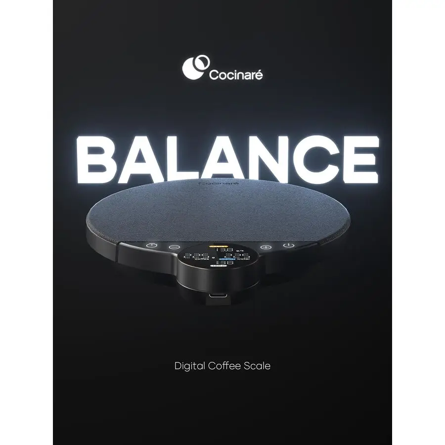 ميزان القهوة الرقمي المتوازن، التحكم الدقيق مع ثلاثة أوضاع مساعدة التخمير، الوزن، المنافسة، ميزان المطبخ الرقمي fo