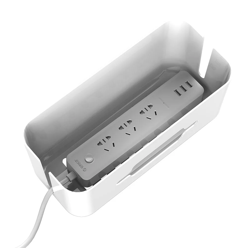 صندوق تخزين ORICO حامل هاتف صندوق قطاع الطاقة لسلك المحول/خط الشاحن/صندوق إدارة كابلات محور شبكة USB