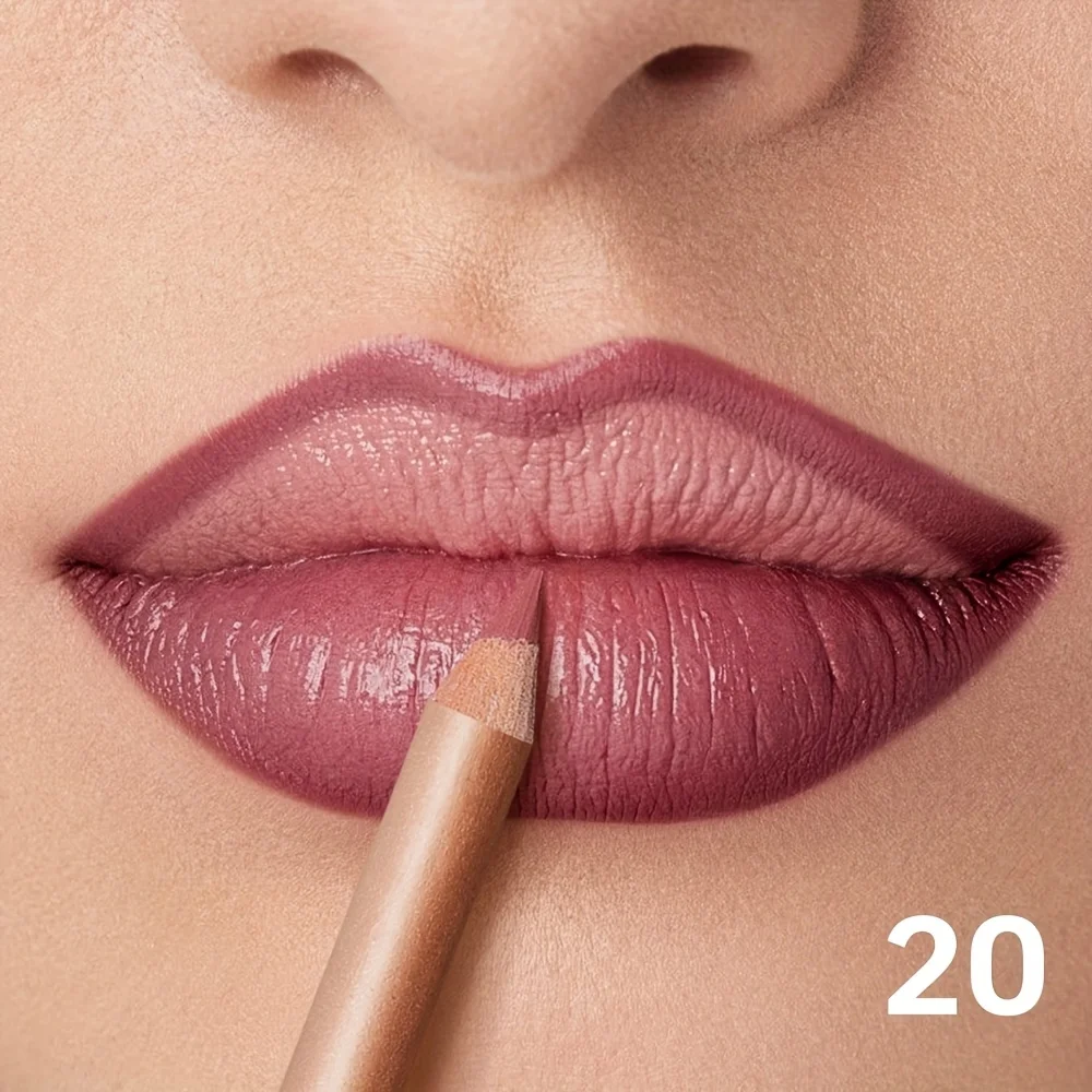 Matte Lip Liner Pencil Nude, langdurig waterdicht, veegvast, nauwkeurige omtrek, gladde romige formule