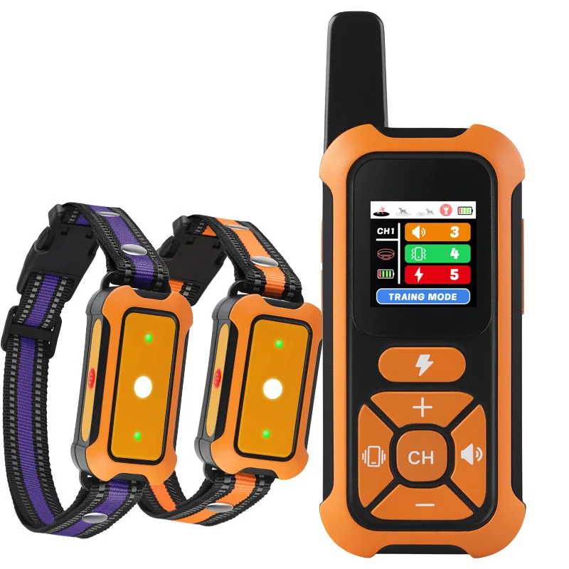 3-in-1 Wireless Dog Training Collar, Handheld Electronic Fence Anti-Bark Training Vibrating Collar for Dogs