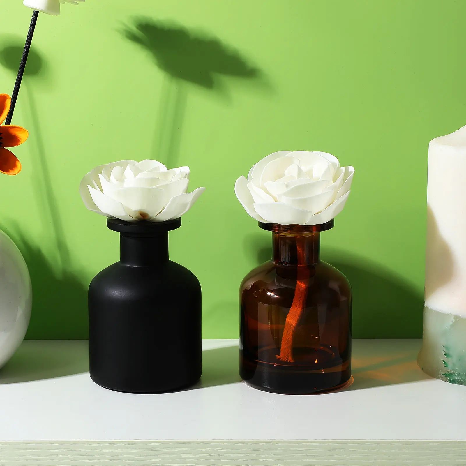 2Pcs Home Scent Diffuser Flower Replacement Diffuser Sticks For Office Worker Natural Faux Cotton Rope Essential