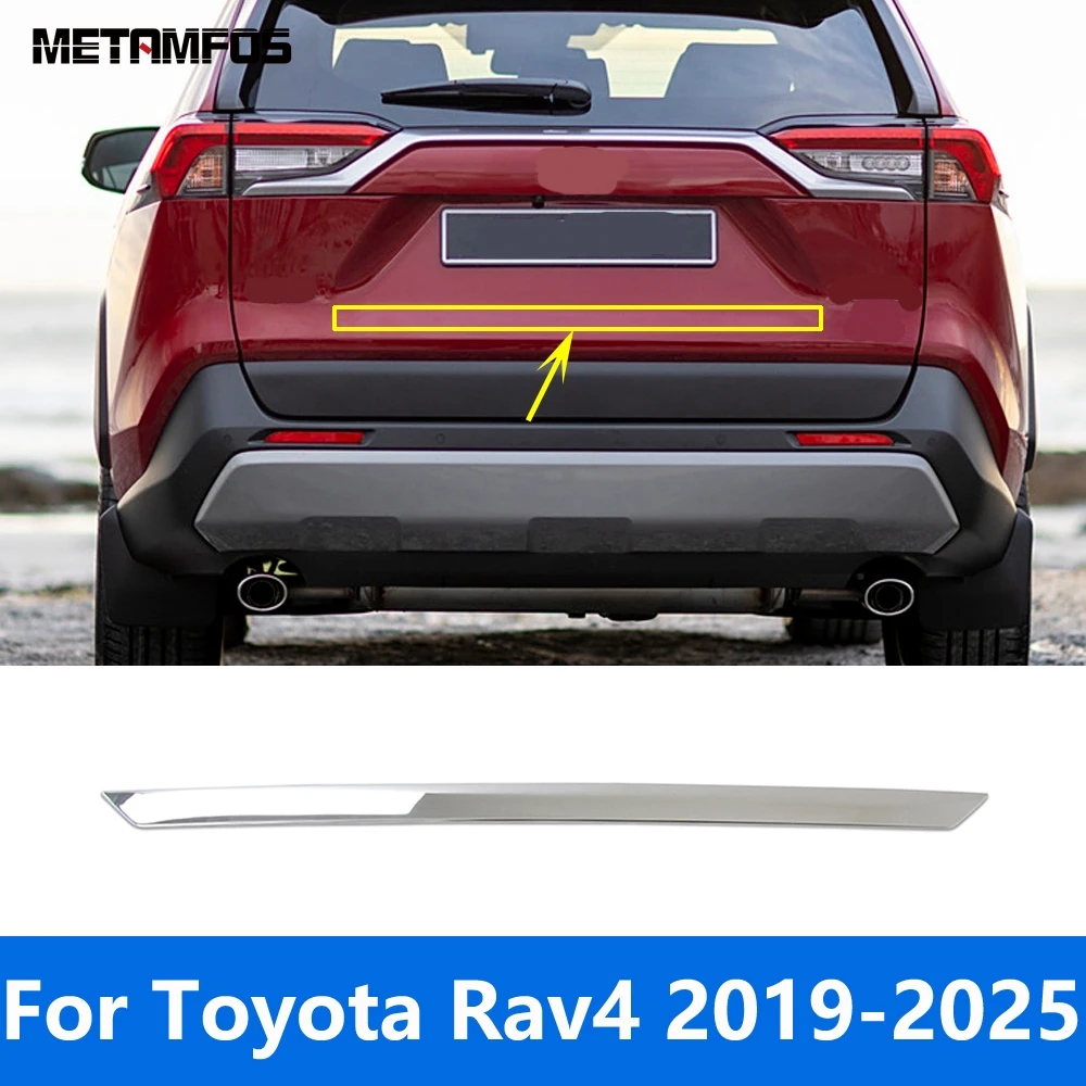 

Для Toyota Rav4 Rav 4 2019-2023 2024 2025 хромированная задняя крышка багажника, дверь багажника, молдинг багажника, внешние аксессуары, Стайлинг автомобиля