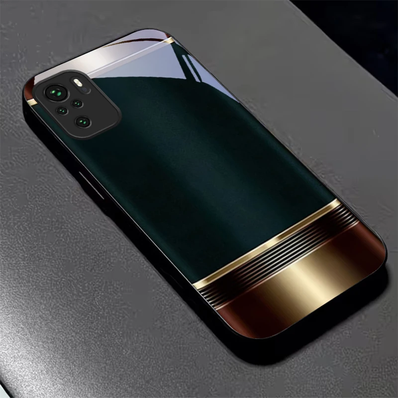 Metal trim border Black Glass Phone Case For Redmi Note 10 11 Pro+ 12 13 14 4G (Global) 14 Pro 5G India K60Ultra 13C 14C Cover view 5