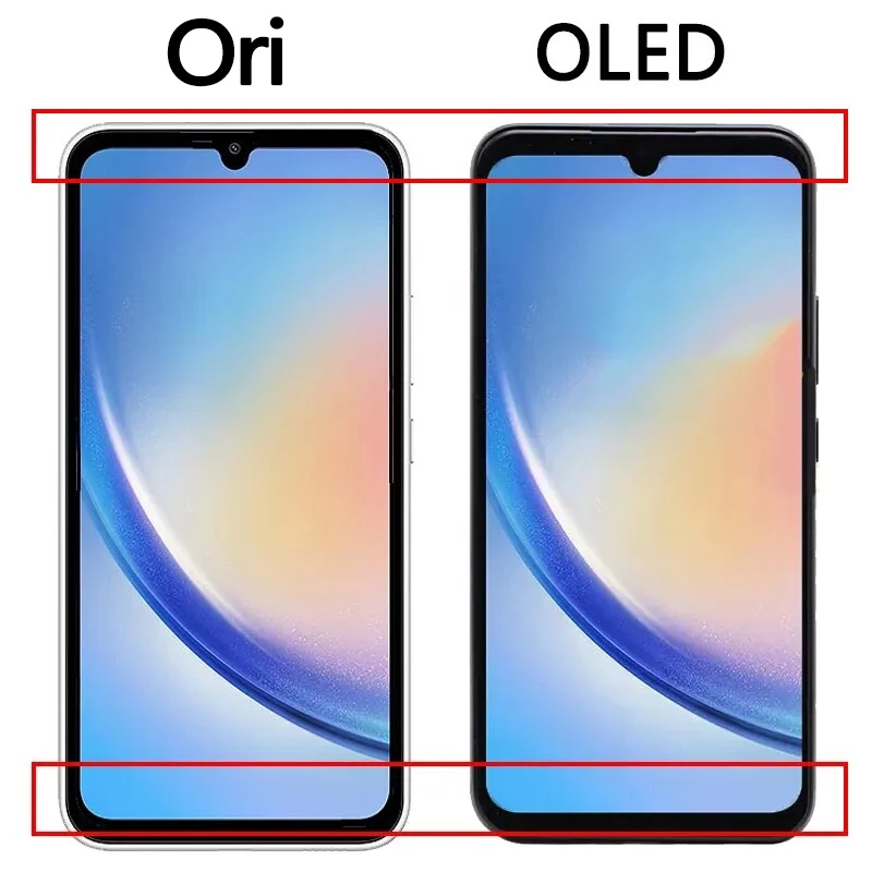 Pantalla táctil LCD con huella dactilar para móvil, piezas de reparación de pantalla de SM-A346, tamaño pequeño OLED de 6,5 pulgadas, para Samsung