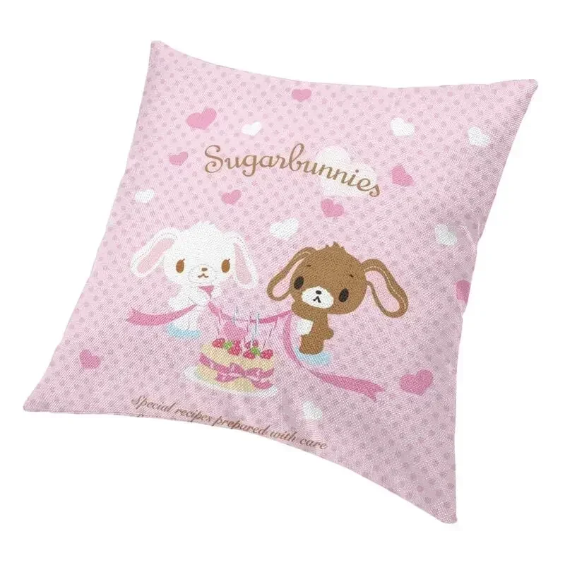 Sugarbunnies Cushion Cover  Print Anime Manga Throw Pillow Case for Sofa Fashion Pillowcase Home Decoration