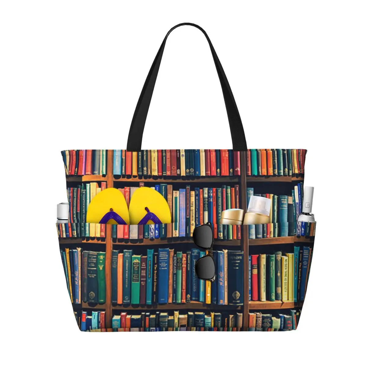 Education Library Book Beach Tote Bag Sport Gym Yoga Duffle Large Tote Bag Women Travel Bag Fitness bag