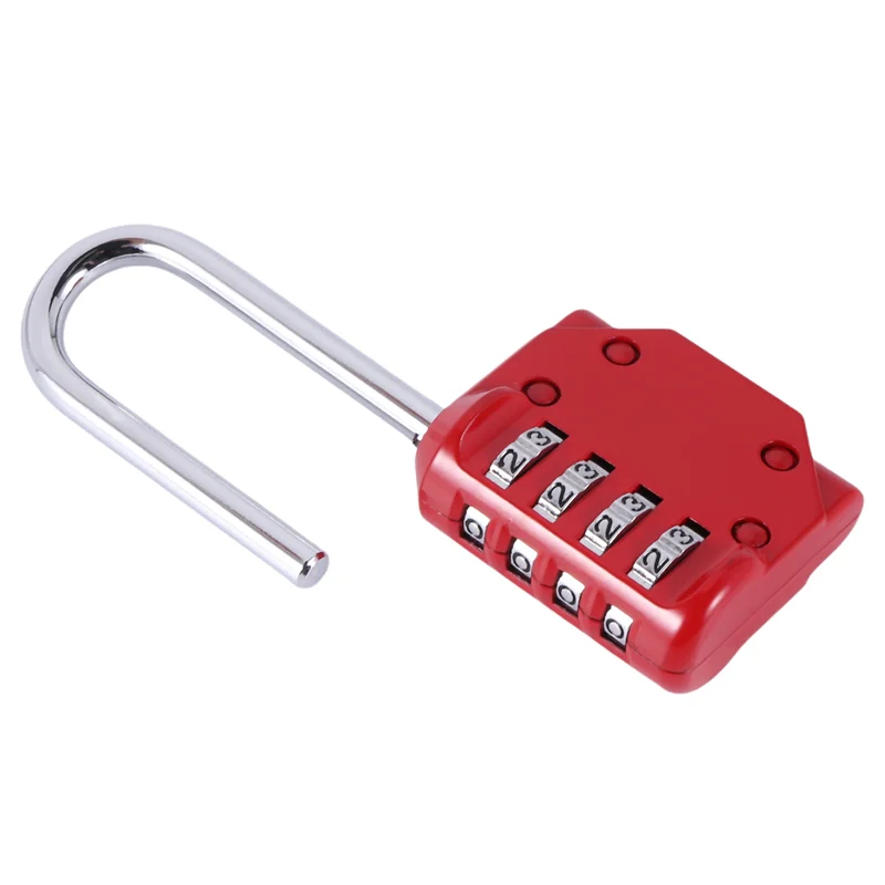 

AIAI 4 Pack Code Padlocks, 4 Digit Long Shackle Resettable Pad Lock For Outdoor Gate, Shed, Fence, Hasp Storage, Gym Locker