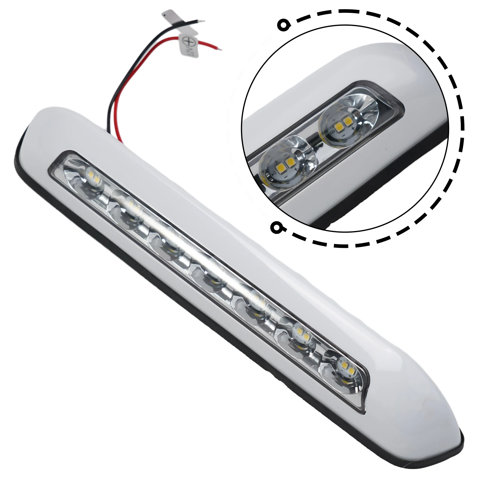 12V RV LED Light Exterior LED Lamp Beads 6000K White Super Bright RV LED Awning Porch Light RV Outdoor Lamp