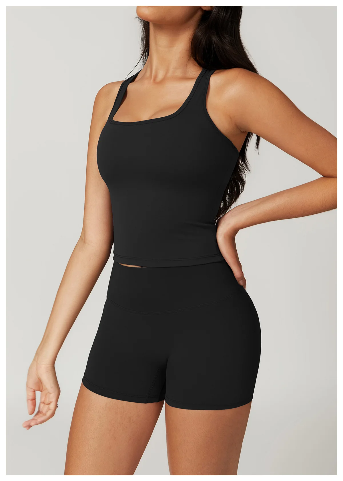 Hearuisavy Sommer Stoßfestes Yoga-Top Lauf-Tanktop für Damen Fitness Schnelltrocknende Trainingsweste Ärmelloses Sport-Top für Frauen – Detail 37