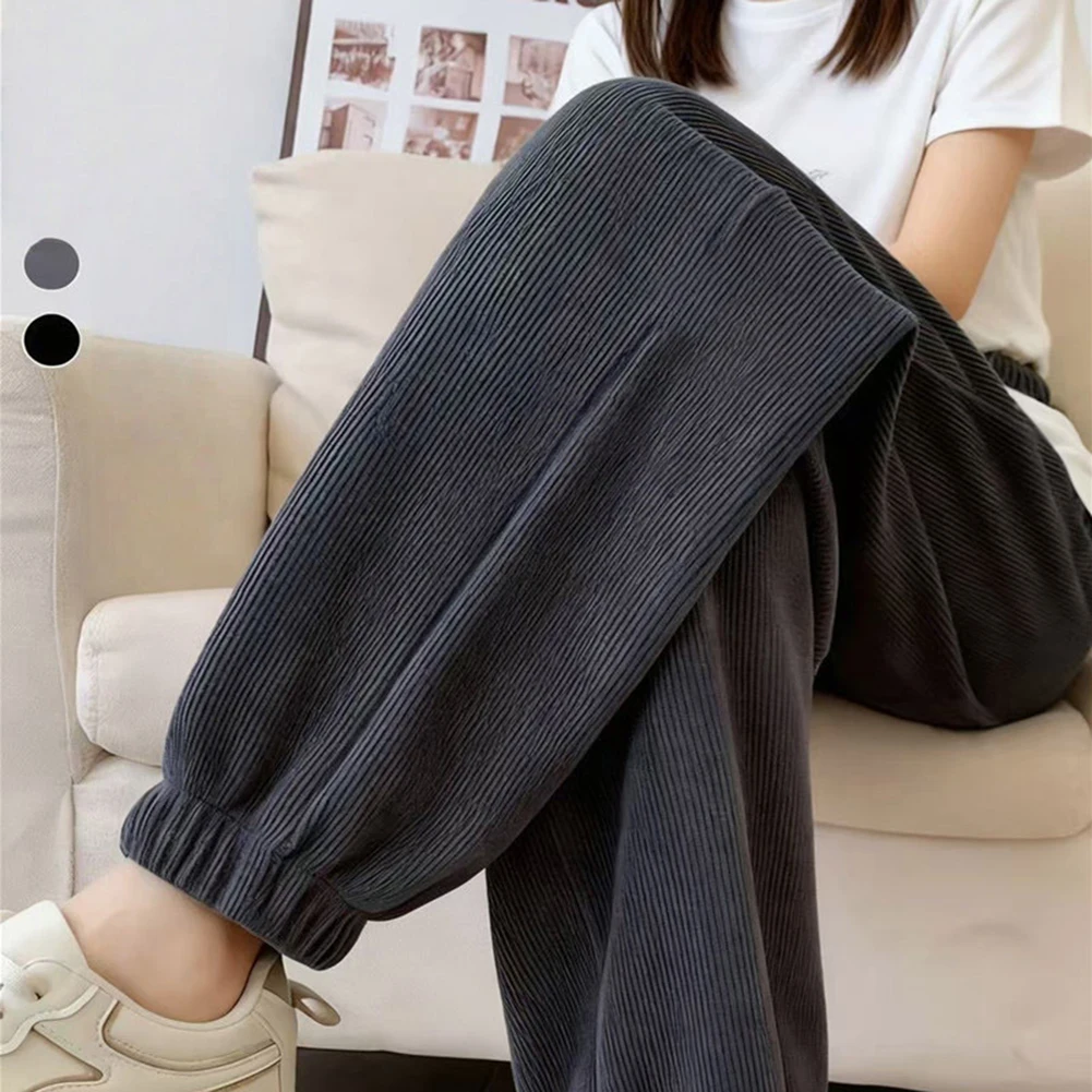 

Модные женские вельветовые спортивные брюки свободного кроя для дома и отдыха, больших размеров