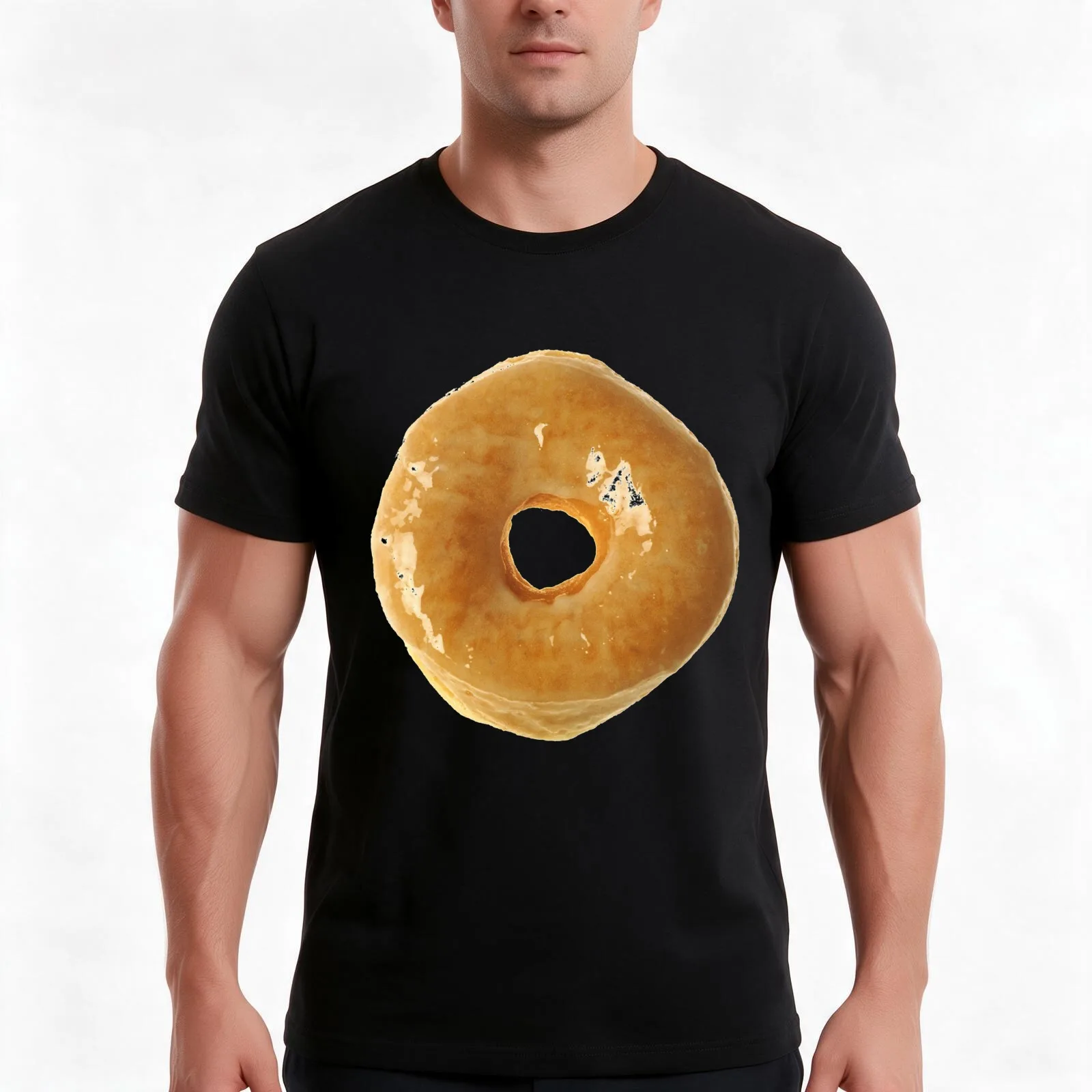 GLAZED DONUT T-Shirt, Summer Casual Cotton Tee, Oversized Streetwear Tops, Vintage Graphic Print, Loose Fit Short Sleeve