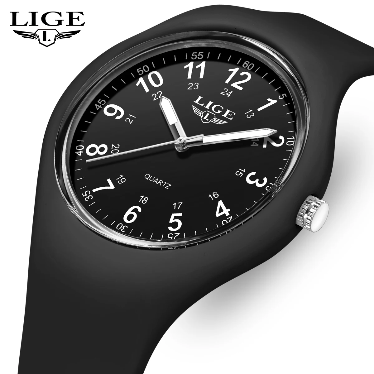 Детские часы LIGE, силиконовые светящиеся модные детские кварцевые наручные часы, часы для мальчиков, часы для девочек, повседневные спортивные часы, reloj hommes