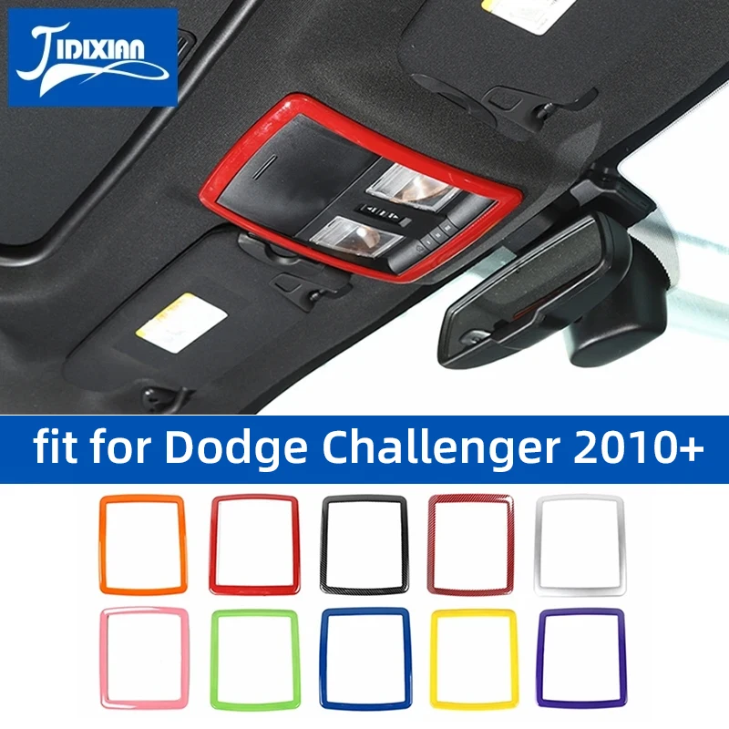 JIDIXIAN Car Reading Light Lamp Decoration Frame for Dodge Challenger 2010 2011 2012 2013 2014 2015 Up Car Interior Accessories