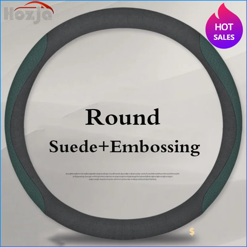 Leather Car Steering Wheel Cover for Dacia Spring Duster 2010 - 2017 2018 2019 2020 2021 2022 2023 Auto Interior Accessories