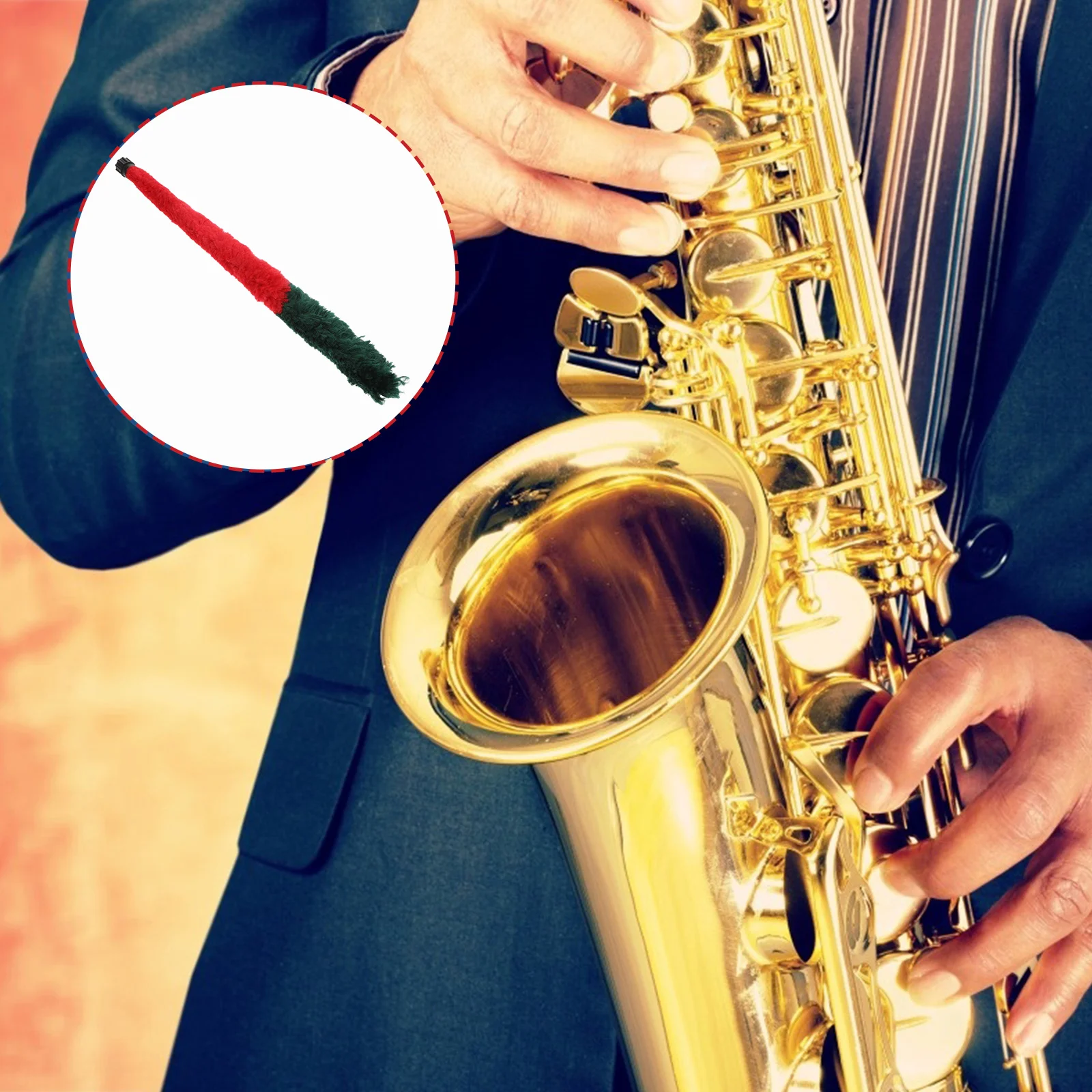 

Sax Cleaning Brush Instrument Cleaner Saxophone Care Tool Swab Suitable for Nylon Child Musical