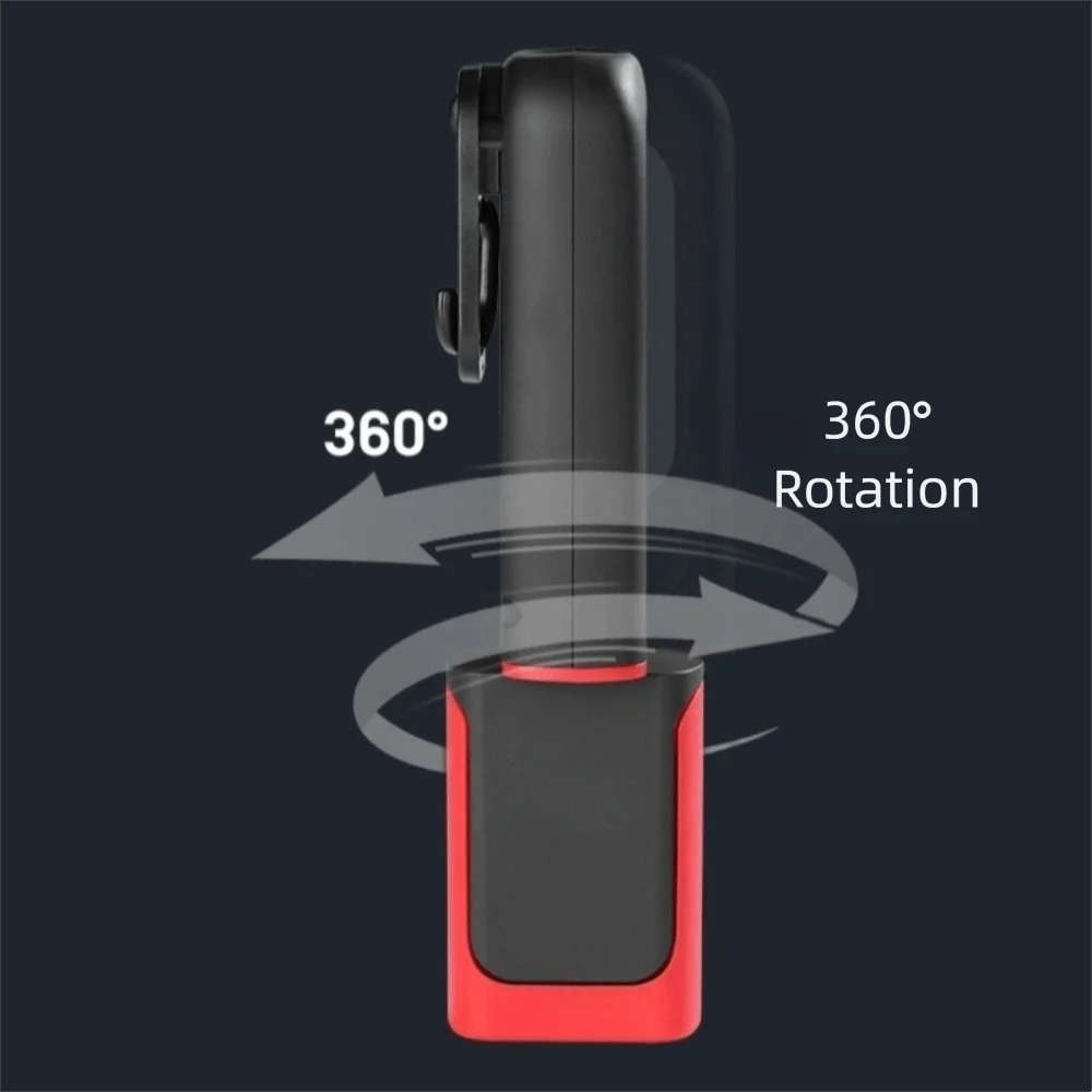 مصباح عمل LED فائق السطوع 360 درجة ° دوران ضوء قوي USB مصباح يدوي قابل لإعادة الشحن مع خطاف تعليق USB قابل لإعادة الشحن #3