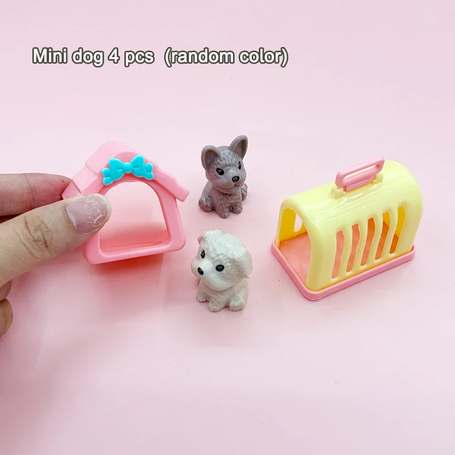 Puppenhaus-Zubehör Kawaii Mini-Hund Puppenzubehör Welpen-Katzen-Set Plastik-Miniaturartikel für Lustige Lehrreiche Puppenhäuser – Detail 3