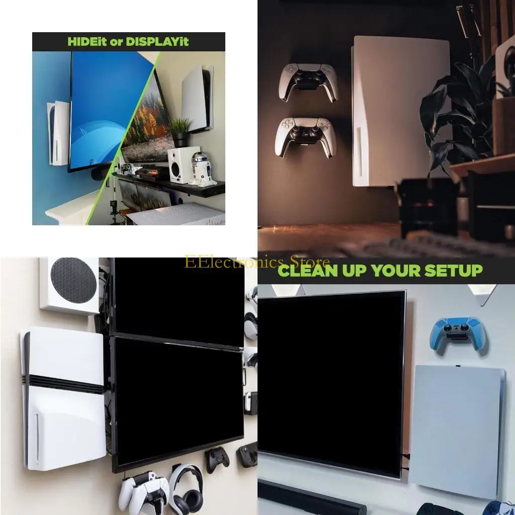 

B03C Современная настенная стойка для игровых устройств Улучшенное охлаждение Элегантный внешний вид Экономия места