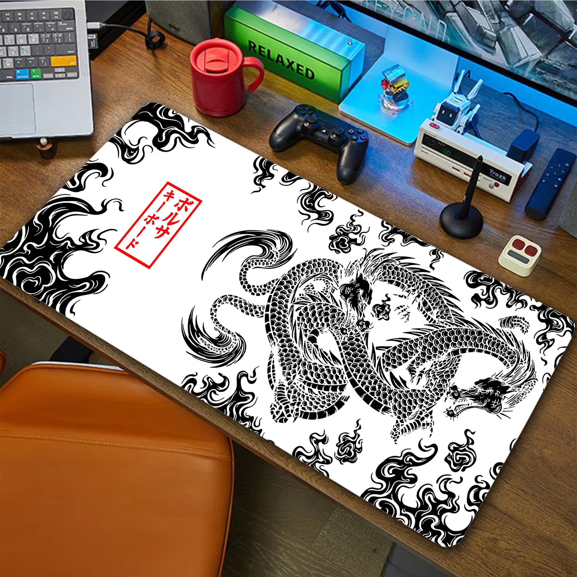 

Dragon Large Mouse Pad Locking Edge Gamer Mousepad Office Accessories for Desk Mat Anti-slip Game Keyboard Pads 900x400mm