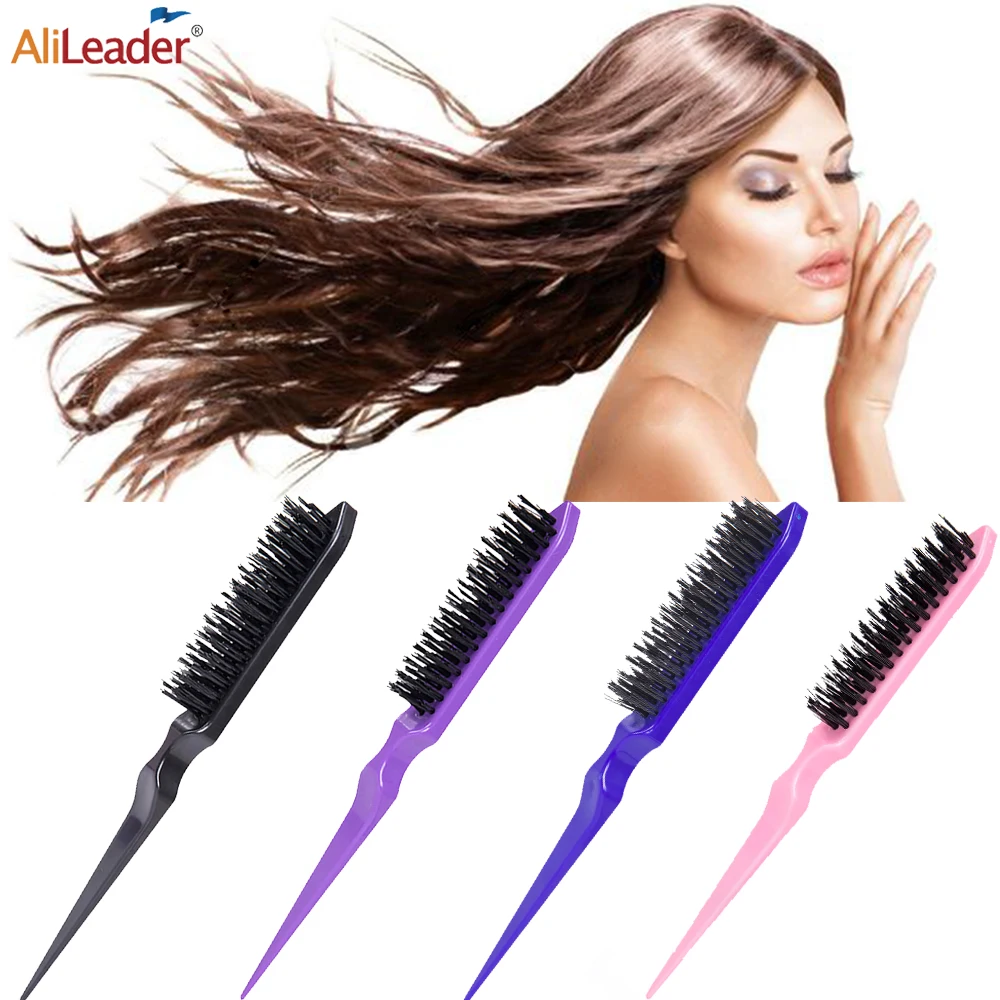 Wholesale Barber Teasing Brush Professional Hairdressing Comb Good Quality Rat Tail Combs Backcombing Brush for Styling