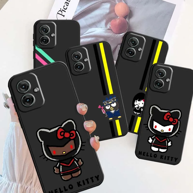 

Sanrio Hello Kitty Cool Art For Motorola G85 Edge 50 G24 G35 G14 G04 40 G72 G34 G31 G Stylus G54 G13 G32 5G Black Phone Case