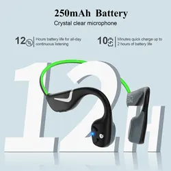 PARAMITA Dv68 Pro Night Running Luminous Sports Headset Waterproof Bone Conduction Headphones Suitable For Outdoor Running