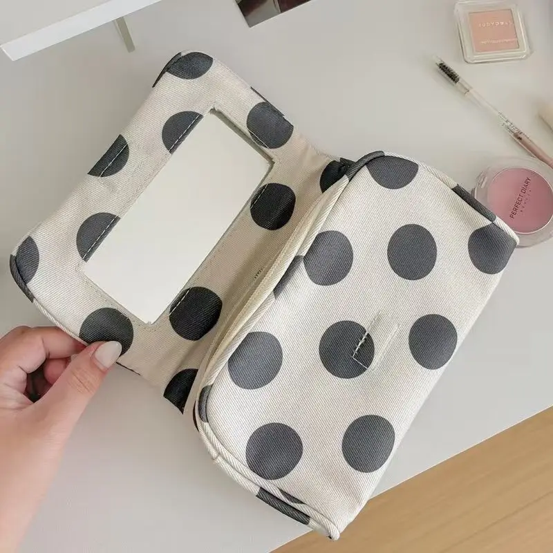 bolsa-de-maquiagem-vintage-de-lona-com-bolinhas-e-espelho-embutido-organizador-de-maquiagem-portatil-e-dobravel-para-viagem-necessaire-de-armazenamento-para-mulheres