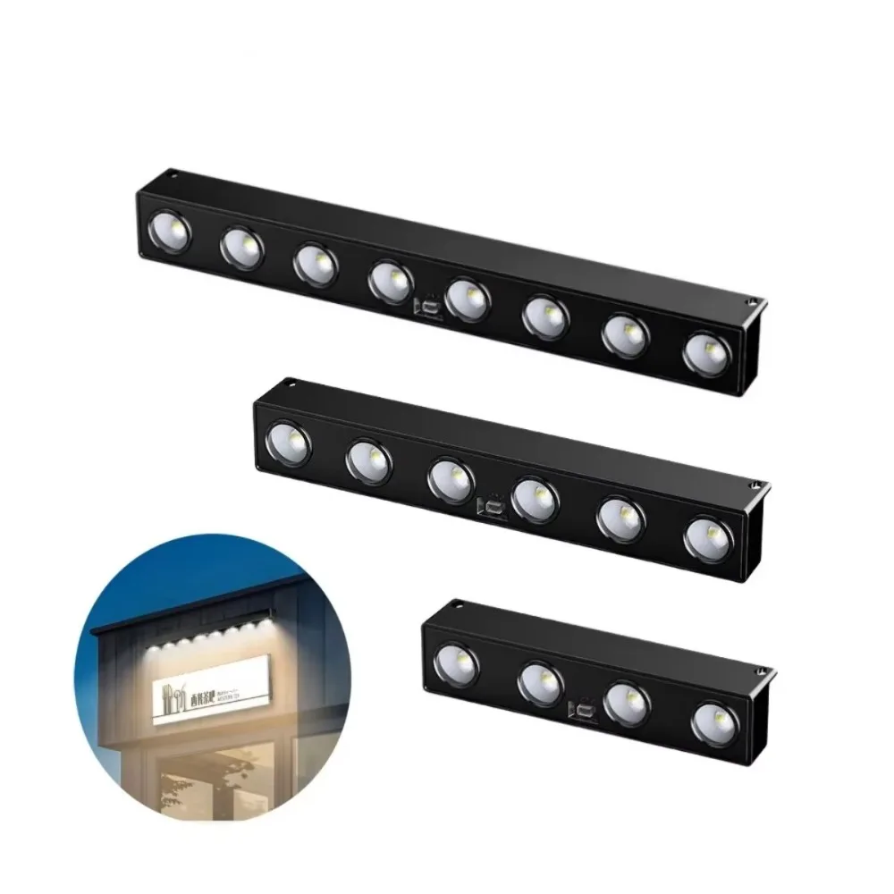 

New 4/6/8 LED Solar Wall Light Waterproof Outdoor Solar Powered Lamp Bright Wall Sign Light Garden Decoration