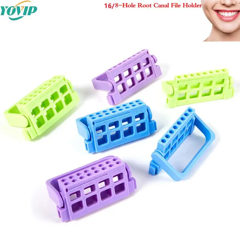 

Portable 8/16 Holes Dispenser Endodontic Files Drill Storage Stand Holder Dental Endo Root Canal Dental Lab Instrument Bur Rack