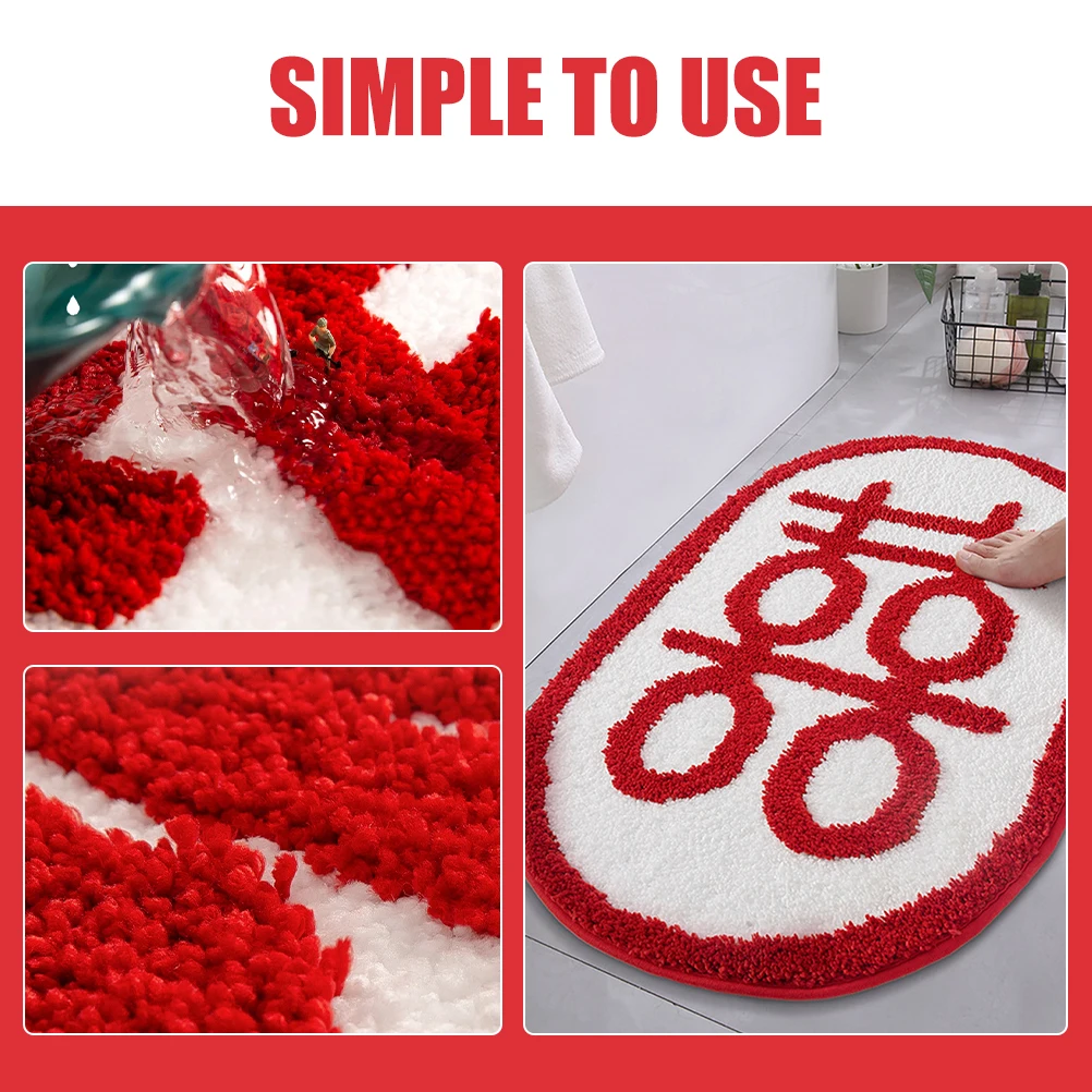 

Classical Joy Character Anti-skid Absorbent Soft Bathroom Rug Non-slip Pad Floor Mat Home Decor Wedding Door Mat