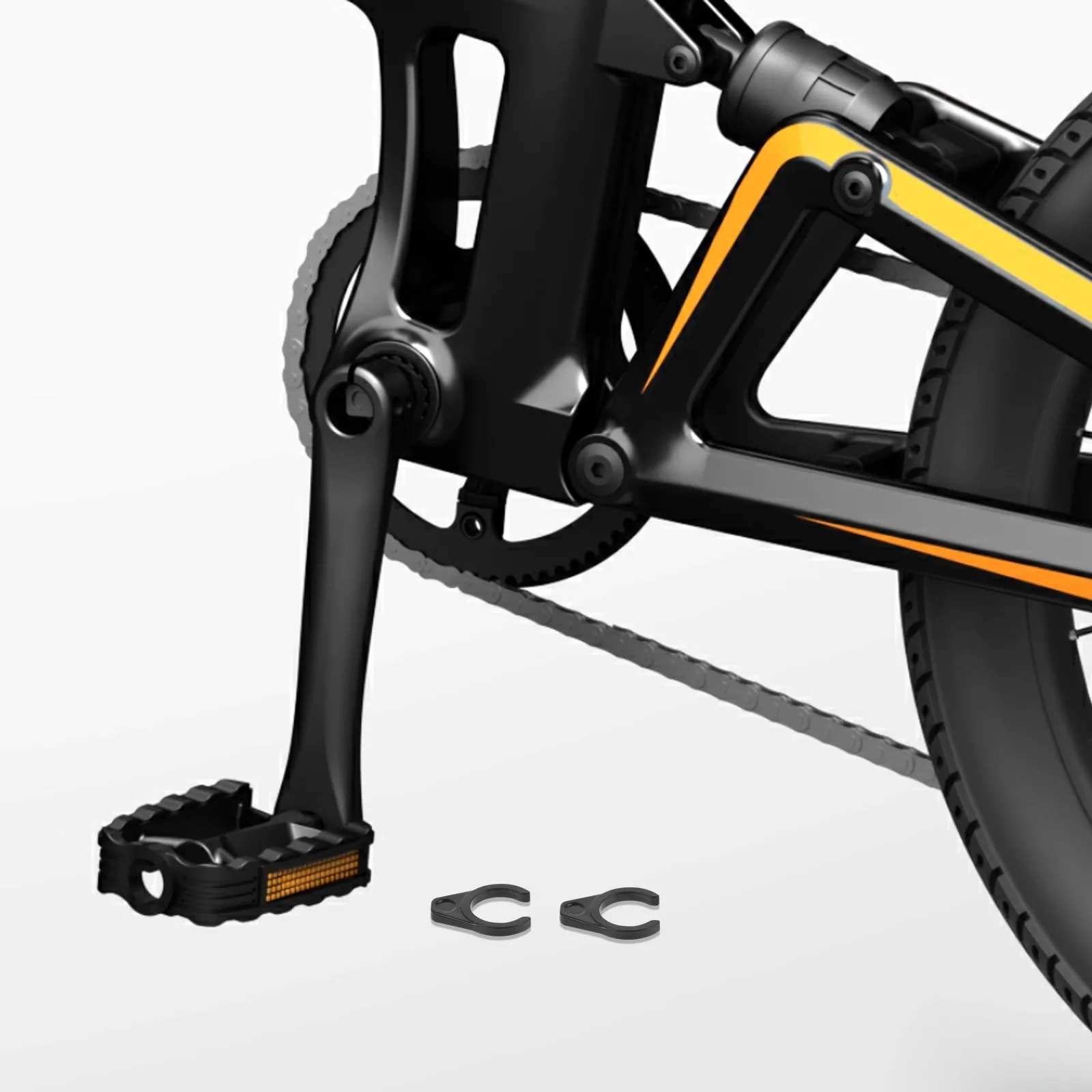 1Pair Quick Release Pedal Lock Bike Pedal Locking Clip Fastener Secure Fixing Buckle for Cycling Quick Release Fixator
