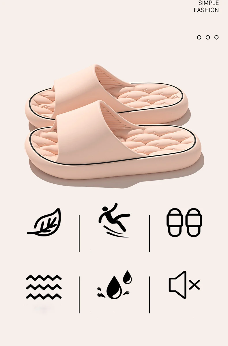 Superleichte weiche Hausschuhe, einfache Mode-Slides, elastische EVA-Schuhe, bunte Turnschuhe in der Tür, Badezimmer-Flip-Flops – Detail 2