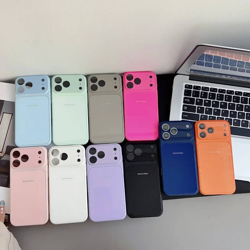 

Macaron Glass Case Suitable for Apple 17 Pro max Phone Case Premium iPhone 16 Protective Case 15