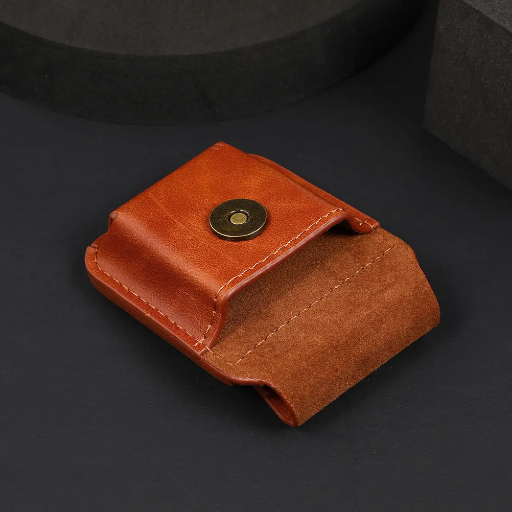 

2pcs Pu Covers Portable Smoke Sleeve Cigarette Lighter Case Small Pu Bag For Lighter Protector Travel Outdoor Use