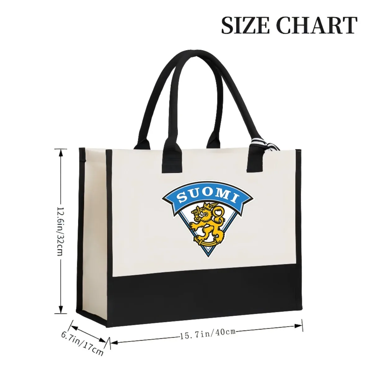 فنلندا فريق الجليد الوطني للرجال 2026 وصول جديد موضة عملية واسعة قابلة لإعادة الاستخدام حمل حقيبة نمط طباعة 2 لهجة الثقيلة #3