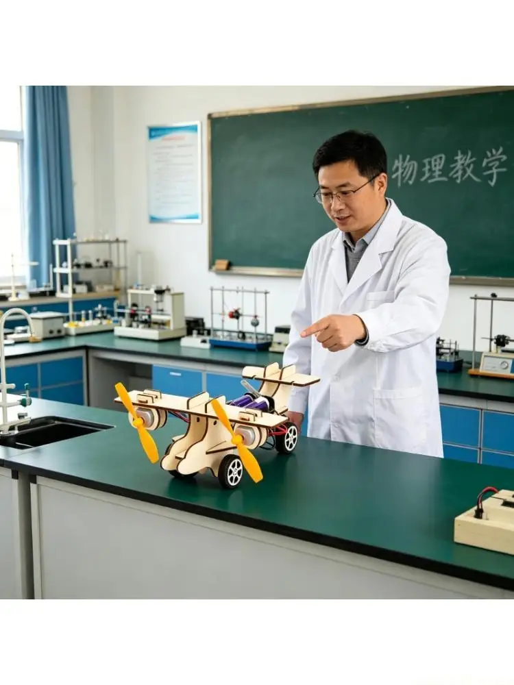 Hands on Assembly Twin Motor Aircraft Science Experiment Physics Learning for Children Enhances Cognitive Abilities
