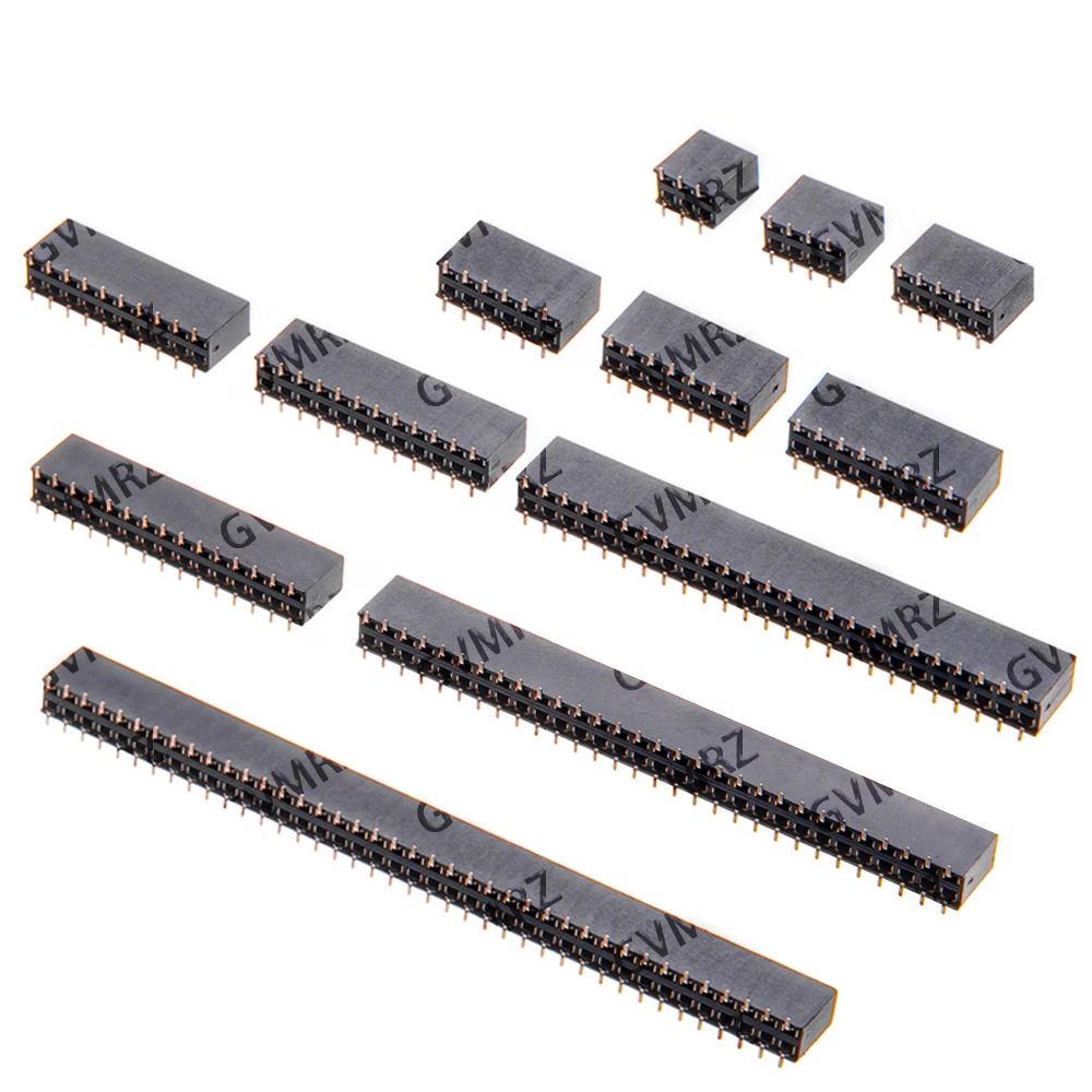 SMT 2.54mm Double Row Female Breakaway PCB Board Pin Header socket Connector Pinheader 2/3/4/6/10/12/15/20/25