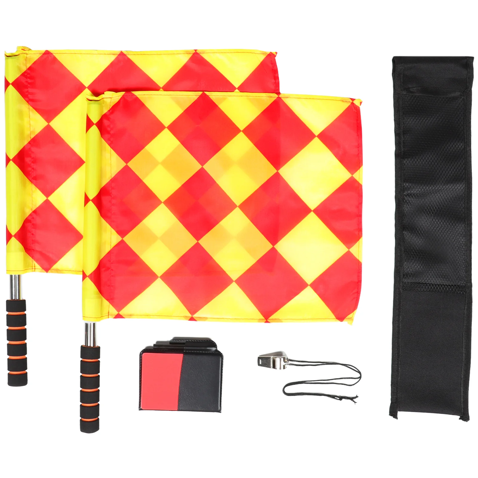 1 Set Soccer Referee Flag Set Football Referee Flags Referee Whistle and Fine Cards Soccer Referee Flags