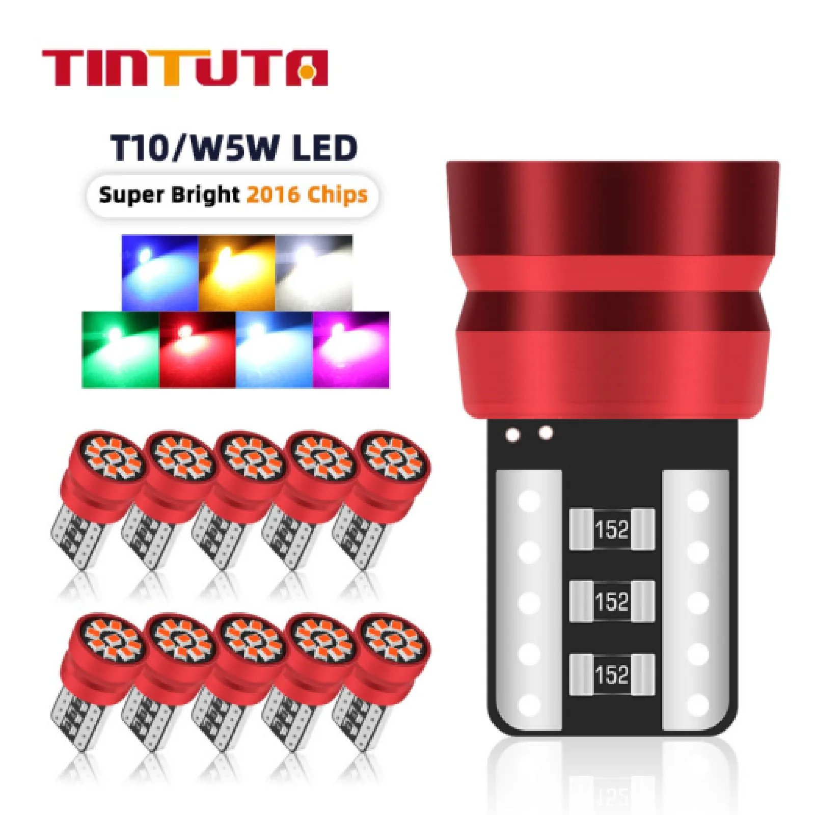 

10/50PCS T10 W5W LED Bulbs Canbus 194 168 LED Car Interior Reading Light Map Dome Lights 12V 6000K 2016 9SMD Auto Signal Lamp