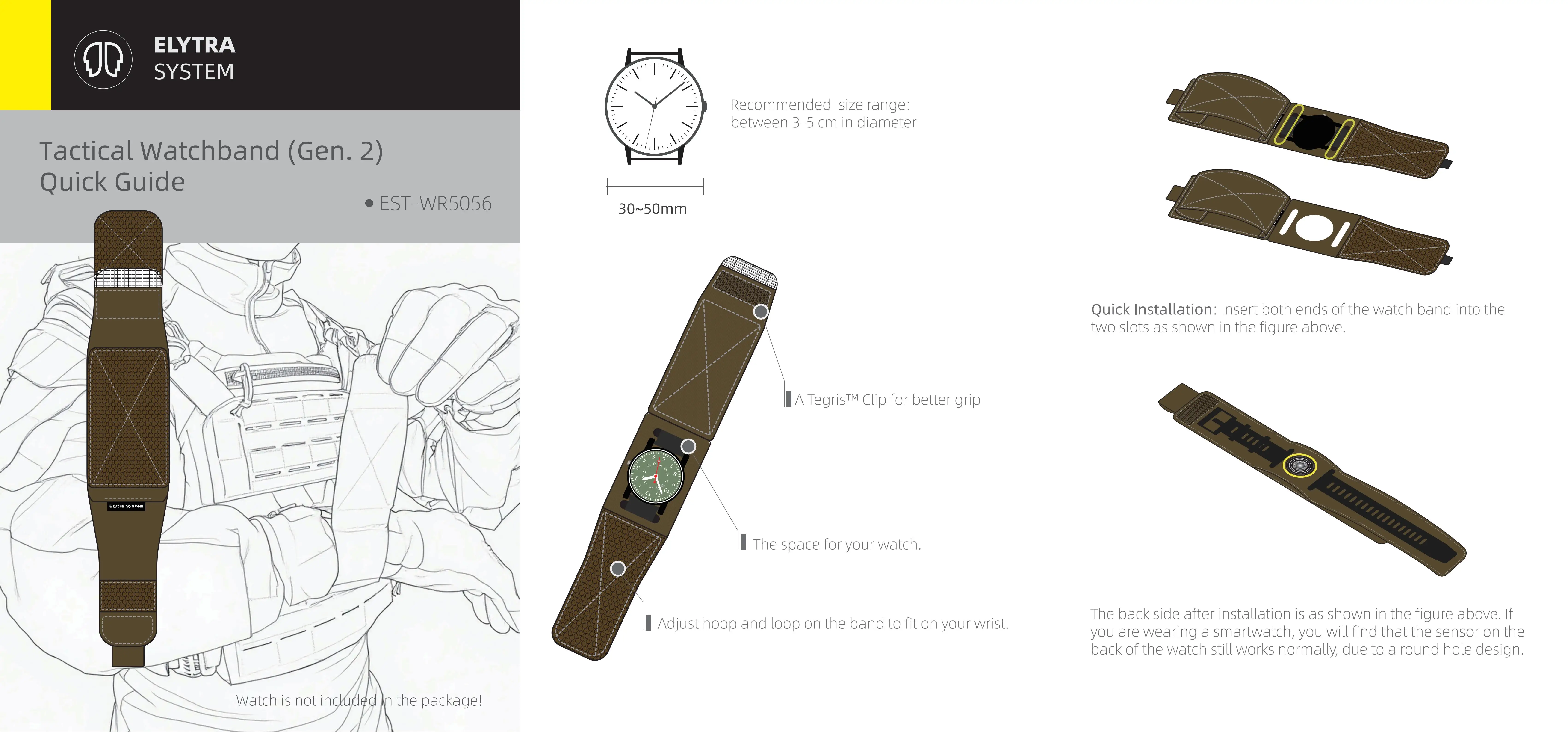 TACTICAL Uhrenarmband im Nylon-Stil mit Abdeckklappe, Smartwatch, kompatibel mit Herren und Damen, Outdoor-Jagduhrenarmbänder – Detail 11