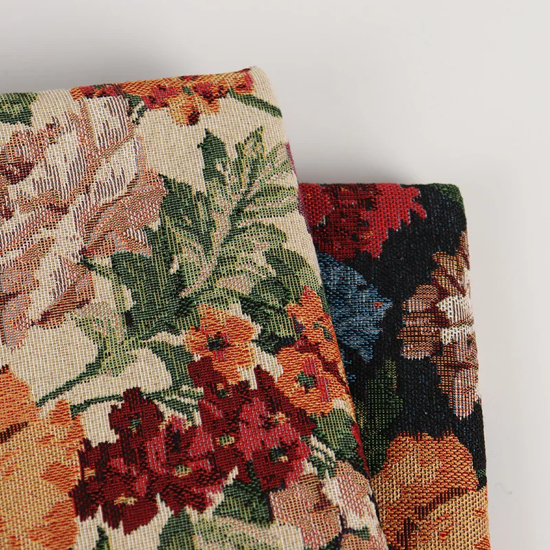 

Pre-cut 1Pc 58.27x19.68inch(148x50cm) Vibrant FLower-Inspired Fabric - Colorful Jacquard Tablecloth