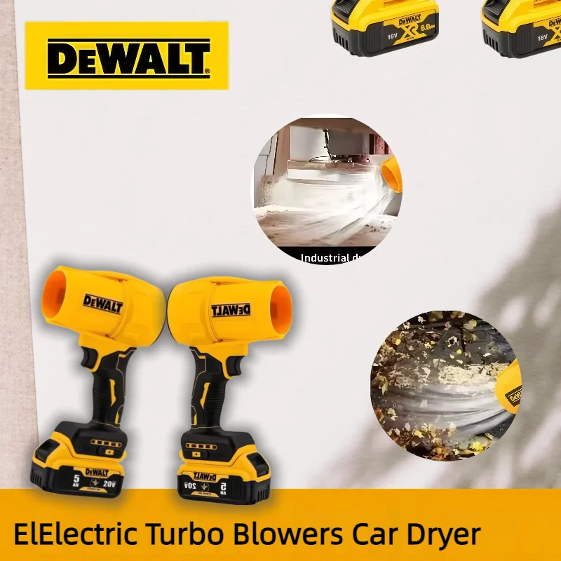 

DEWALT Аккумуляторная воздуходувка Бесщеточный турбовентилятор Жестокий вентилятор 800G Ручной инструмент для выдувания пыли Перезаряжаемая батарея 20 В