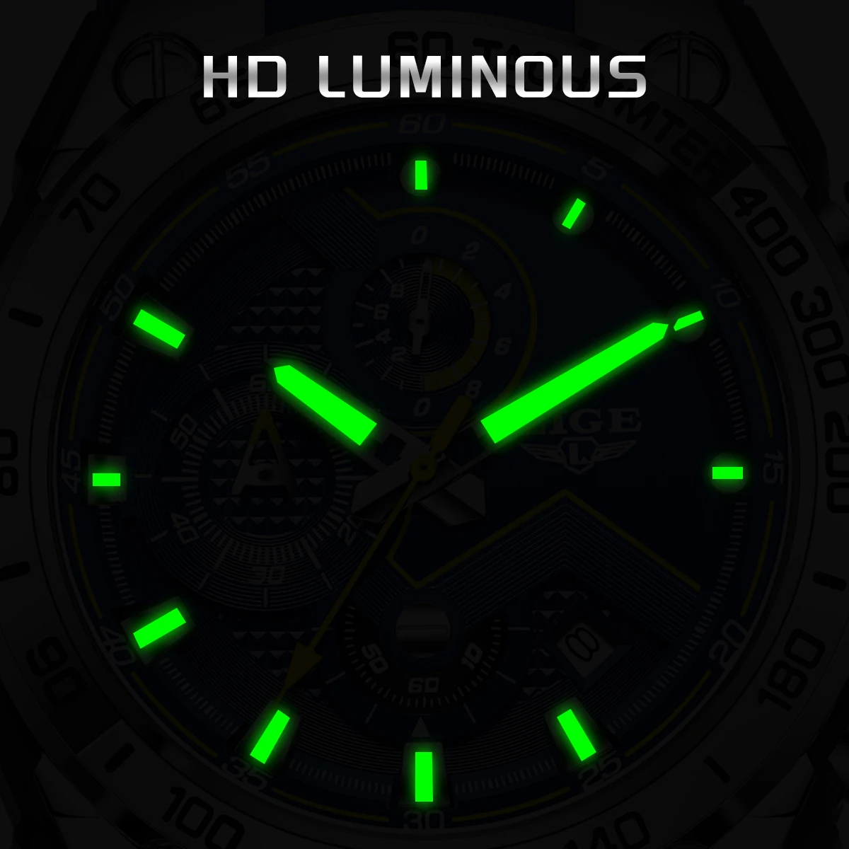 ساعة LIGE العسكرية الفاخرة للرجال مقاومة للماء وتاريخ مضيء ساعة يد رياضية للرجال كرونوغراف بحزام من السيليكون ساعات كوارتز للرجال