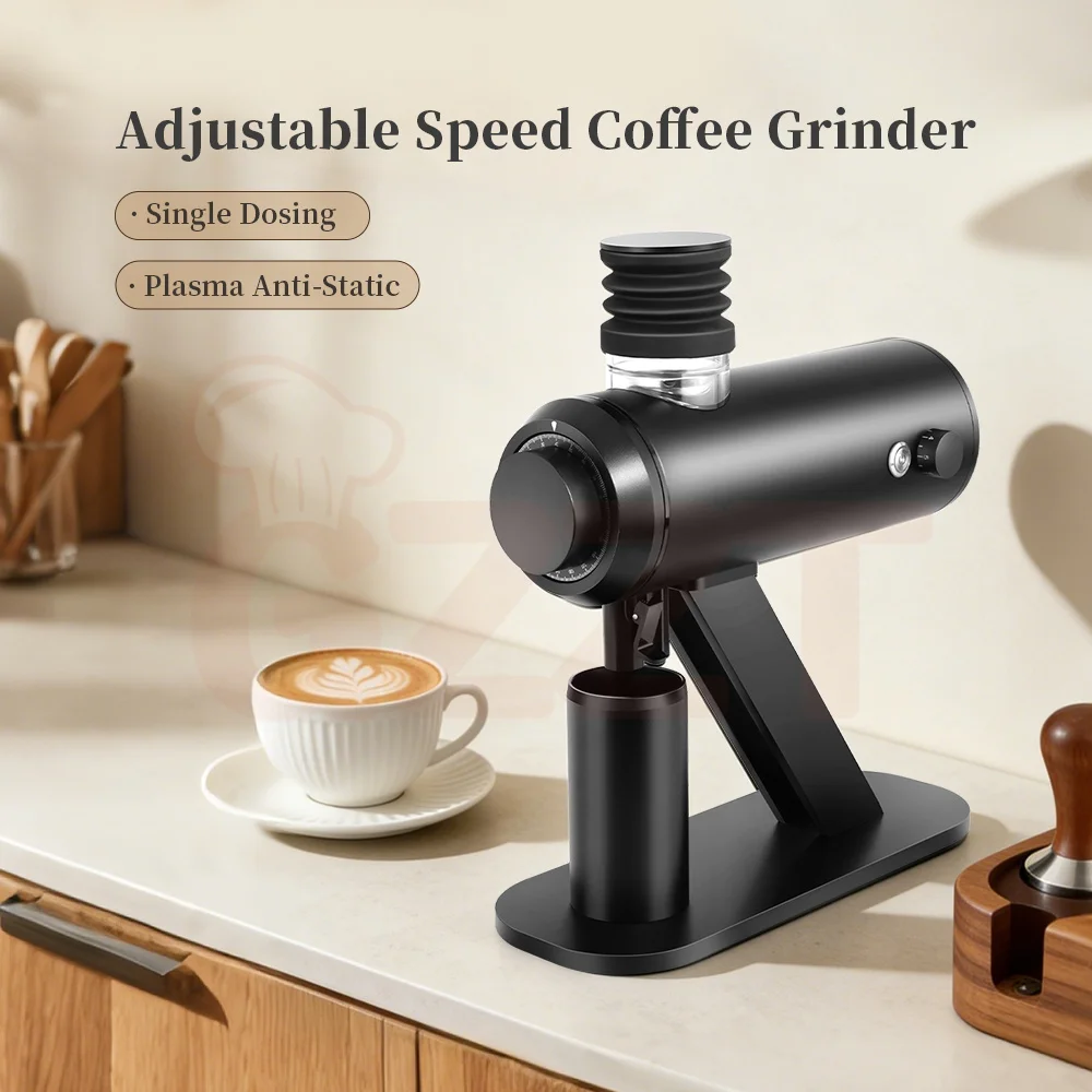 GZZT CGFL250 Adjustable Speed Coffee Grinder SSP Compatible 64mm Flat Burr Single Dosing Espresso/SOE Grinding Maker 110V 220V