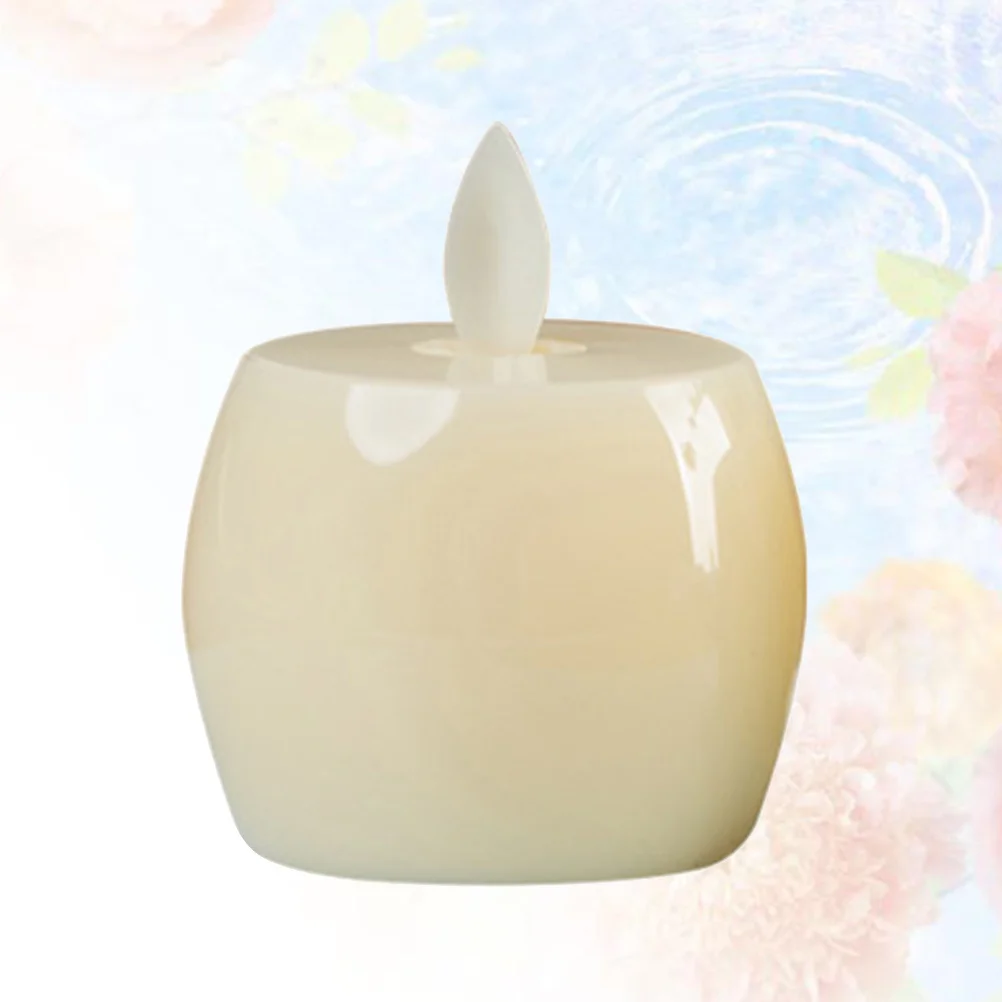 Lampes LED sans flamme, Simulation de pomme, jaune chaud, décoration de fête romantique pour la maison et le café