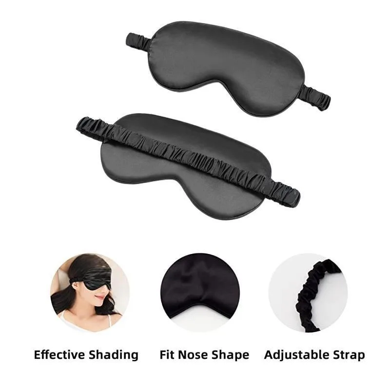 Eye Mask For Sleeping Imitated Silk Cover Patch Shading Sleep Eyepatch Travel Eyeshade Health Sleeping Shield Eye Care Tools